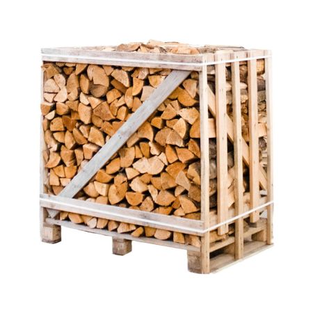 Halbe palette kammergetrocknetes gespalten Erle Brennholz 25cm